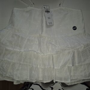 Abercrombie Kids Ivory Layered Skirt